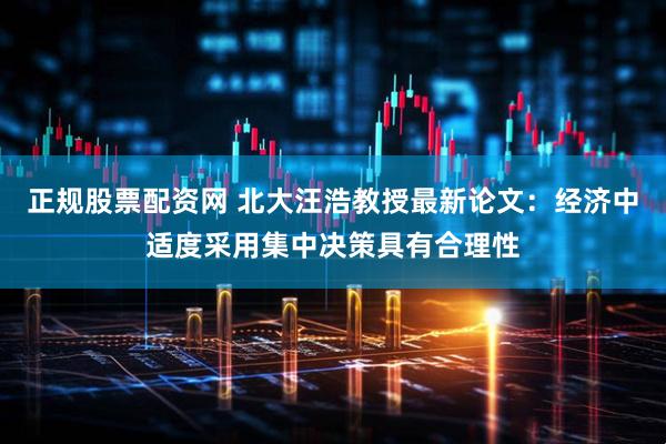 正规股票配资网 北大汪浩教授最新论文：经济中适度采用集中决策具有合理性